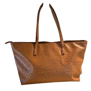Braciano Vintage Shoulder Tote Rust Faux Ostrich Shoulder Tote 14x5x10